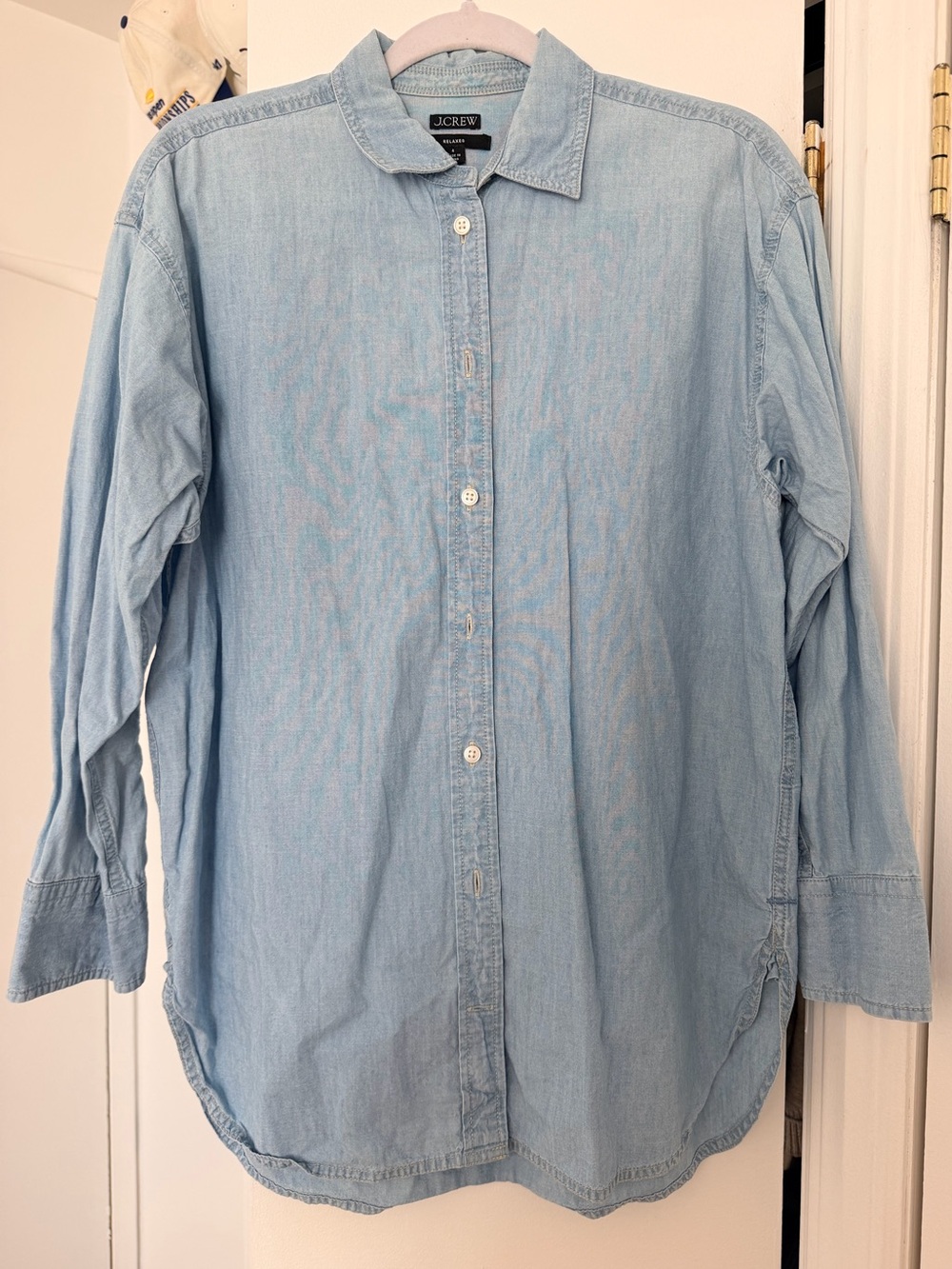 J. Crew Women’s Light Blue Denim Button-Up Shirt